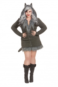Cozy Wolf Plus Size Adult Costume