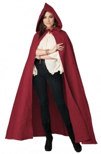 Hooded Cloak Adult (Dark Red)