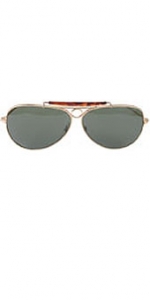 Aviators Gold with Green Lens
