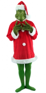 Santa Grinch with Mask Adult Costume