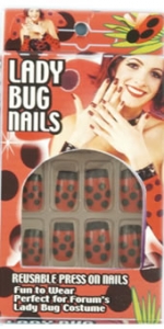 Lady Bug Fancy Nails