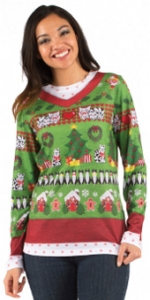 Ladies Ugly Christmas Sweater T-Shirt
