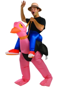 Ostrich Rider Inflatable Adult Costume
