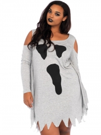 Jersey Ghost Dress Plus Size Adult Costume