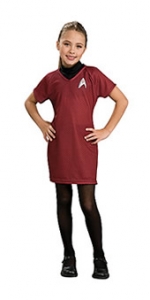 Star Trek Movie Dlx. Uhura Red Dress Kids Costume