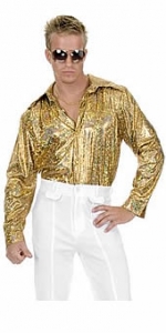 Gold Disco Hologram Shirt Plus Size