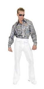 Glitter Hologram Disco Shirt Adult Costume