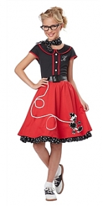 50's Sweetheart Kids Costume Red
