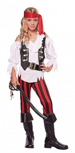 Posh Pirate Girls Kids Costume