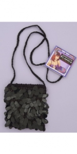 Black Sequin Flapper Bag