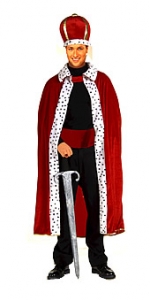 King Robe and Crown Set (Red) Adult Costume