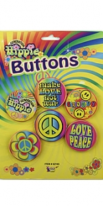 Hippie 5 Pc. Button Set