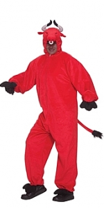 Crimson Bull Plush Adult Costume