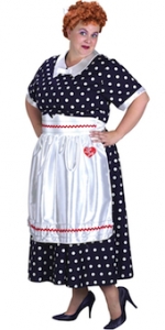 I Love Lucy Plus Size Polka Dot Dress