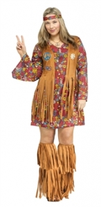 Peace & Love Hippie Plus Size Adult Costume