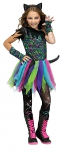 Wild Rainbow Cat Kids Costume