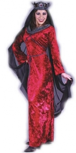 Medieval Velvet Queen Adult Costume