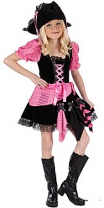Pink Punk Pirate Kids Costume