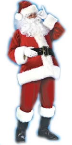 Santa Suit Velvet Adult Costume