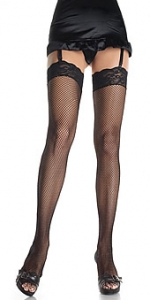 Lace Fishnet Thigh Highs