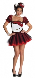 Hello Kitty Sexy Adult Costume - Red Glitter