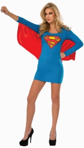 Supergirl Cape Dress Adult Costume