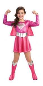 Supergirl Pink Kids Costume