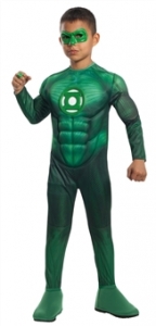 Green Lantern Deluxe Muscle Chest Kids Costume