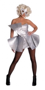 Lady Gaga Silver Sequin Dress Adult Costume